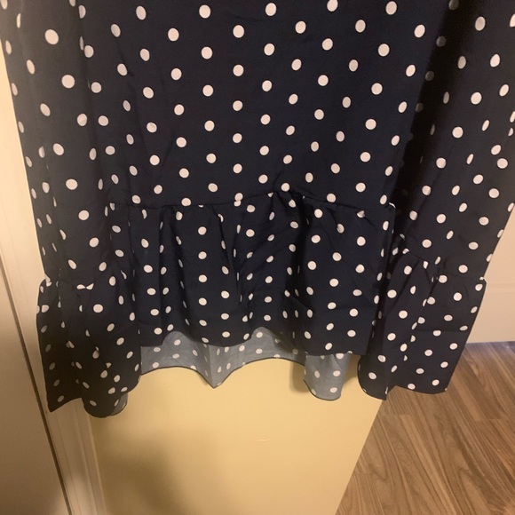 ❤️Beautiful Polka Dot Navy Blue Boho Summer Dress❤️Size XL❤️Size Chart I… - Picture 4 of 7